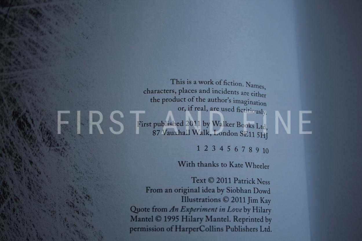 Ness, Patrick (2011) 'A Monster Calls', first edition, signed and lined by the author AND signed and sketched by the illustrator - Image 3