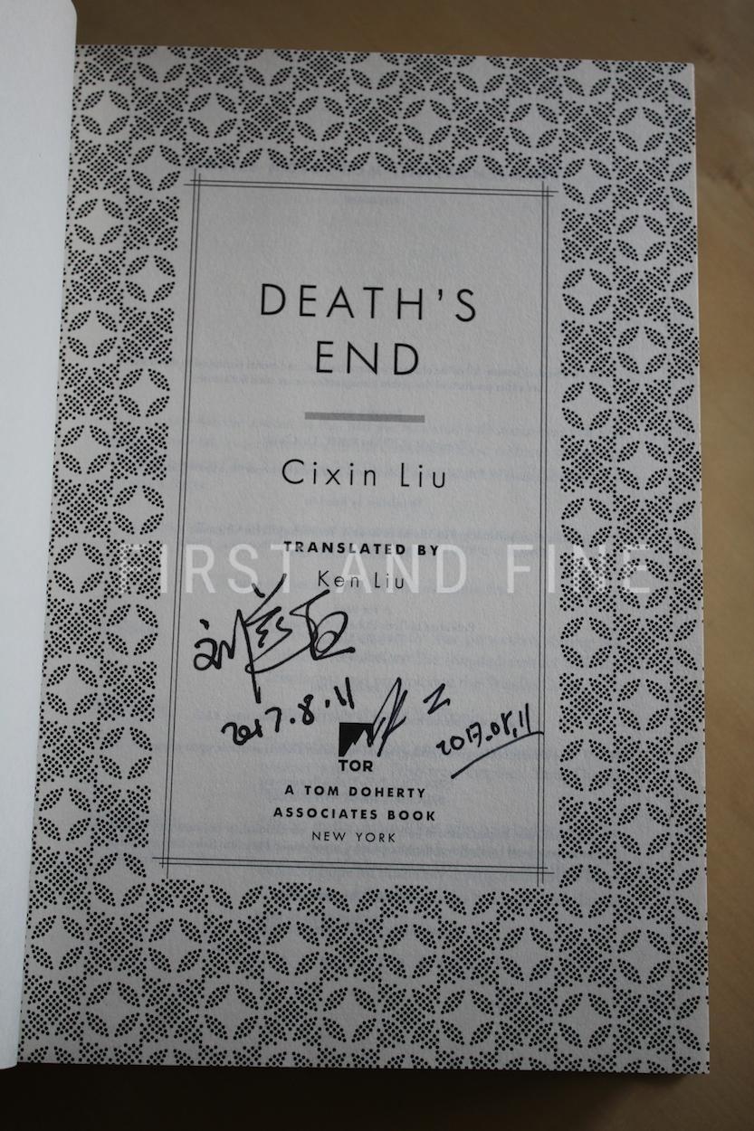 Liu, Cixin (2014, 2015, 2016) 'The Three-Body Problem', signed US first editions - Image 5