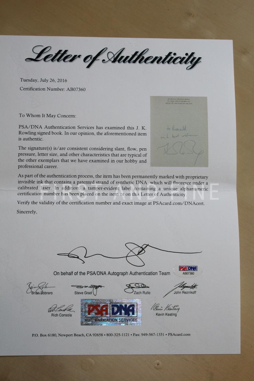 Rowling, JK (1997) 'Harry Potter and the Philosopher's Stone', UK signed first edition, third printing - Image 3