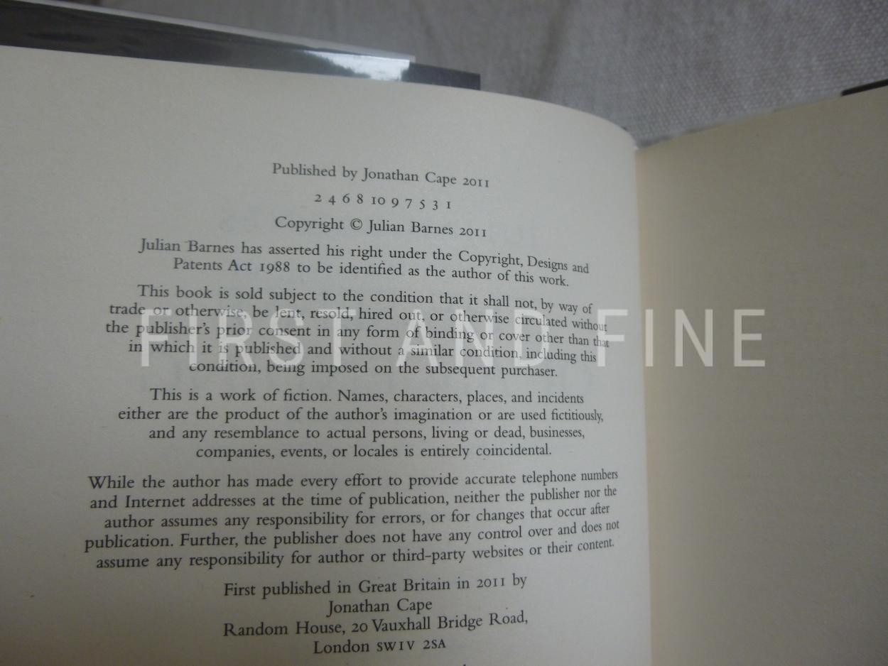 Barnes, Julian (2011) 'Sense of an Ending', UK signed first edition - Image 3