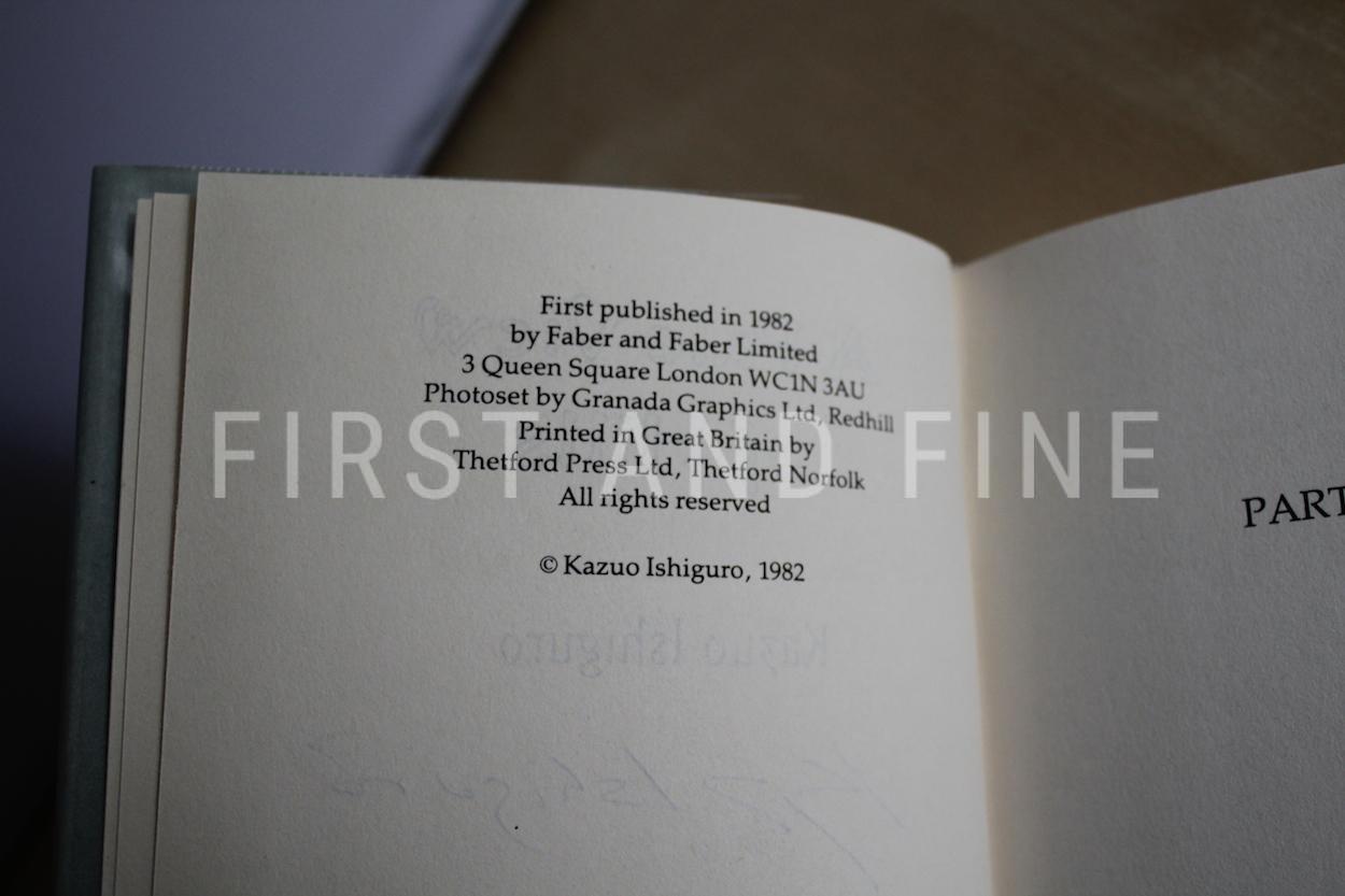 Ishiguro, Kazuo (1982) 'A Pale View of Hills', UK signed first edition in outstanding condition - Image 3