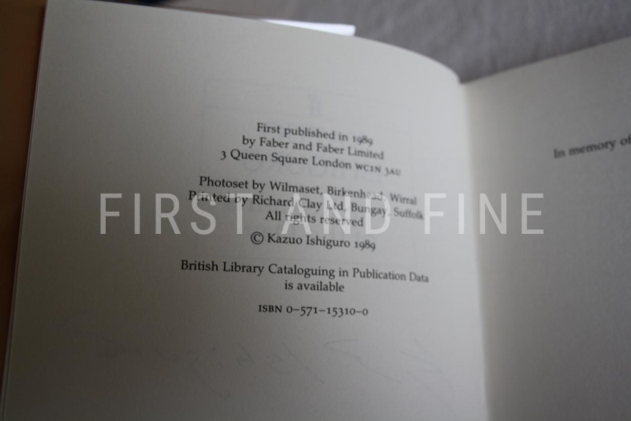 Ishiguro, Kazuo (1989) 'The Remains of the Day', signed first edition - Image 3