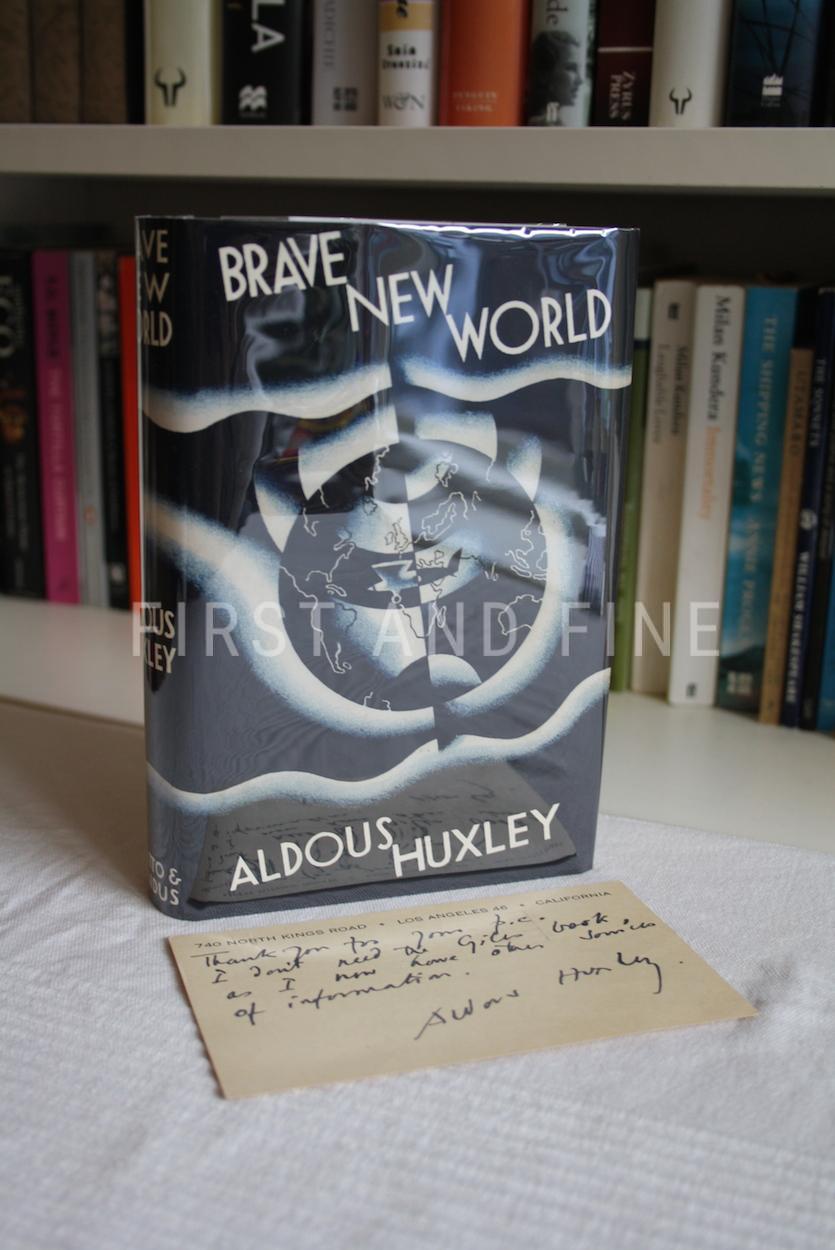 Huxley, Aldous (1932) 'Brave New World', UK first edition with signed ephemera