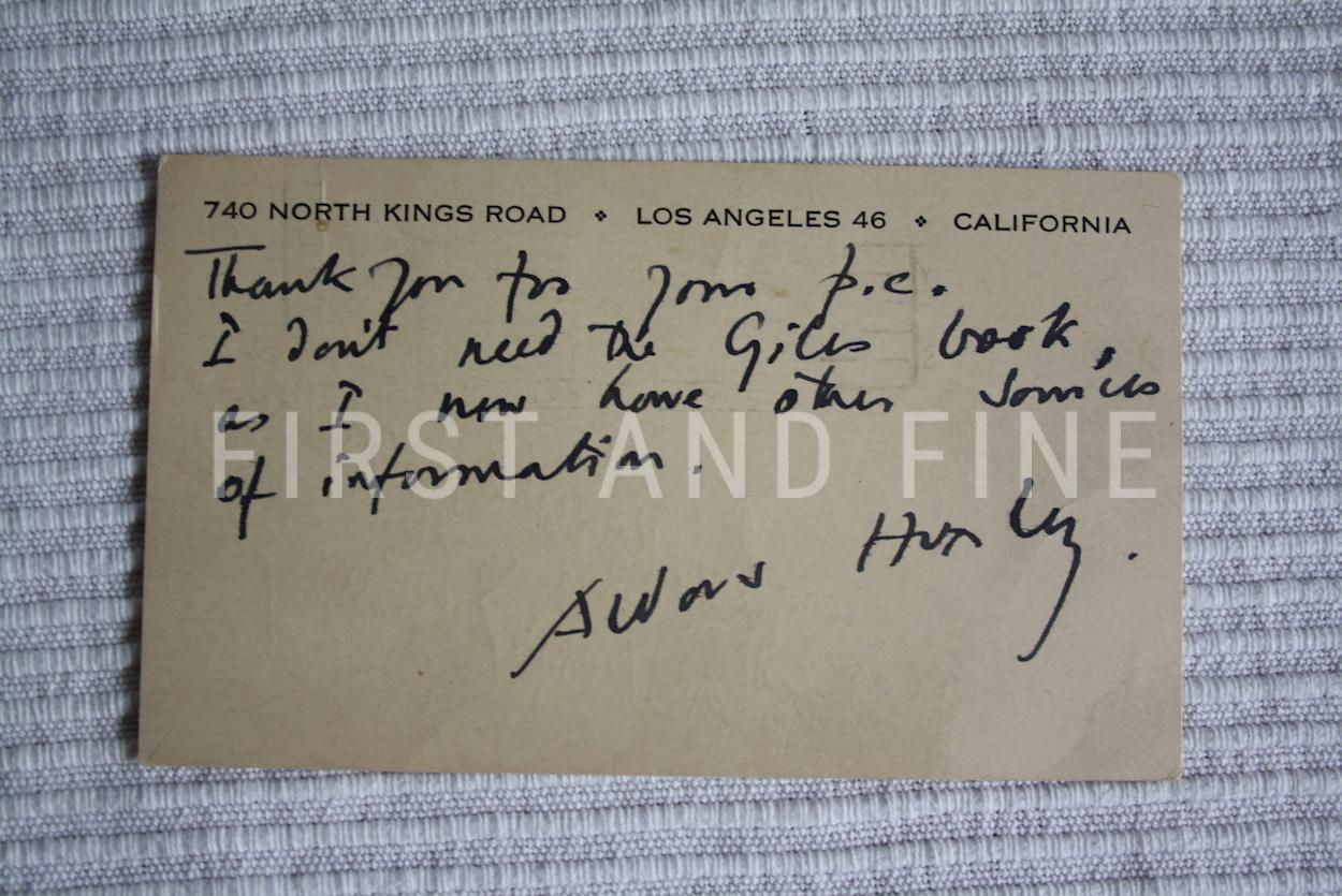 Huxley, Aldous (1932) 'Brave New World', UK first edition with signed ephemera - Image 6