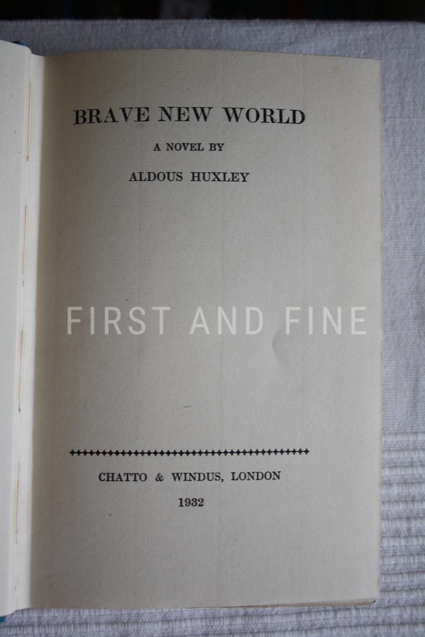 Huxley, Aldous (1932) 'Brave New World', UK first edition with signed ephemera - Image 3