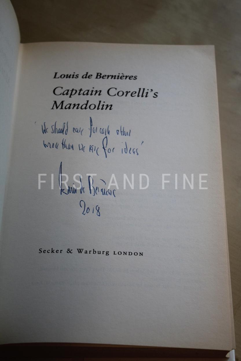 de Bernières, Louis (1994) 'Captain Corelli's Mandolin', signed first edition - Image 2