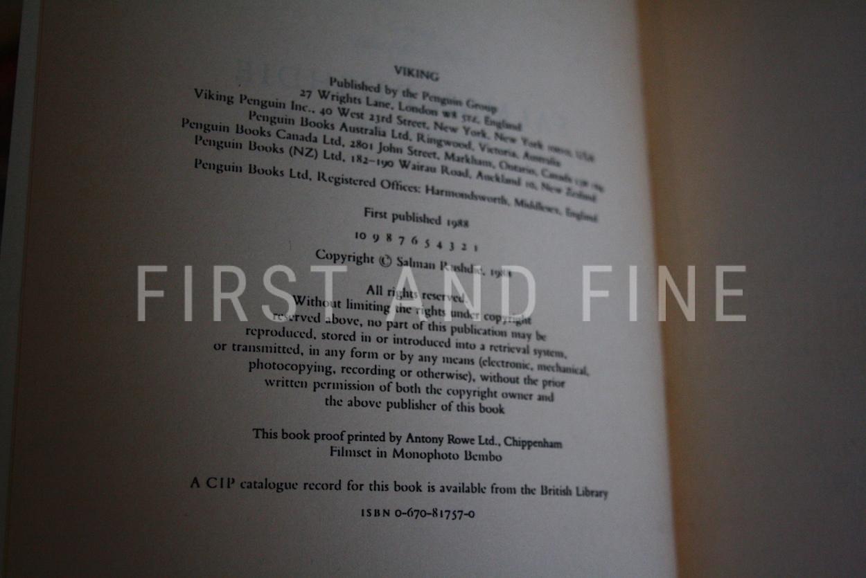 Rushdie, Salman (1988) 'The Satanic Verses', signed uncorrected proof copy - Image 5