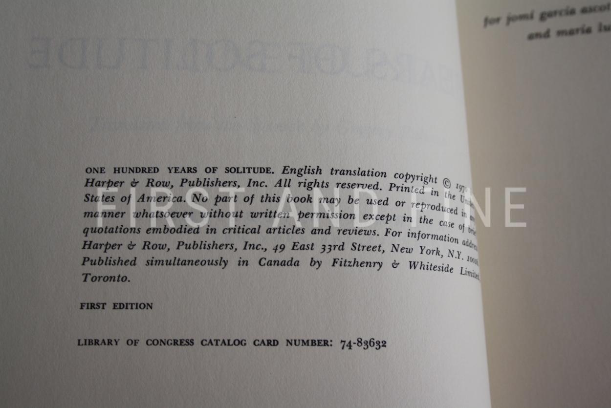 Marquez, Gabriel Garcia (1970) 'One Hundred Years of Solitude', US first edition, first state - Image 3