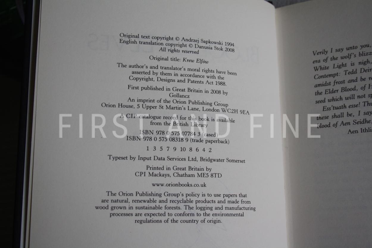 Sapkowski, Andrzej (2008-2017) 'Witcher Saga', signed UK first editions - Image 7