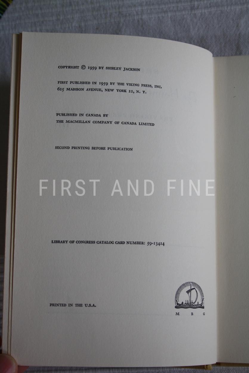 Jackson, Shirley (1959) 'The Haunting of Hill House', Signed first edition, second print - Image 6