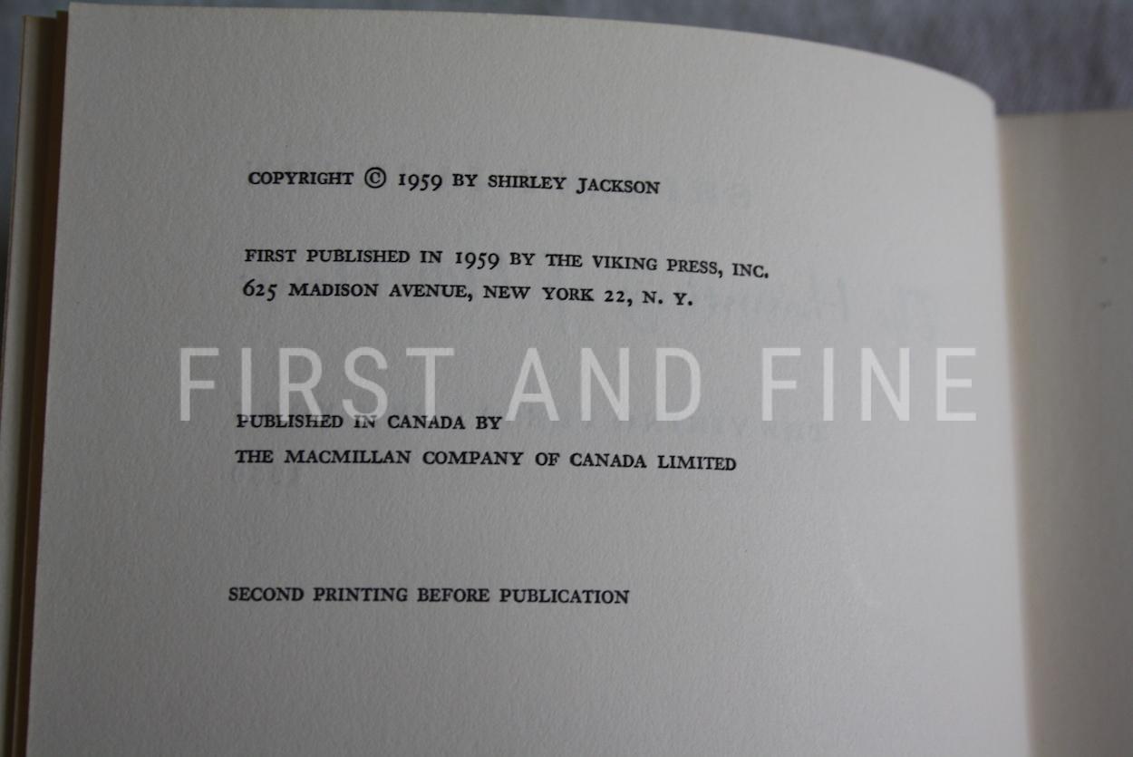 Jackson, Shirley (1959) 'The Haunting of Hill House', Signed first edition, second print - Image 7