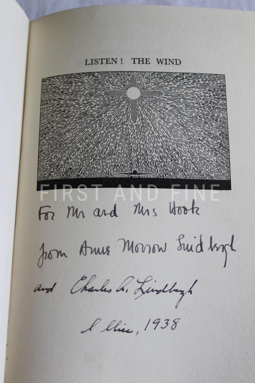 Morrow Lindbergh, Anne & Lindbergh, Charles (1938) 'Listen! The Wind', double signed UK first edition - Image 2