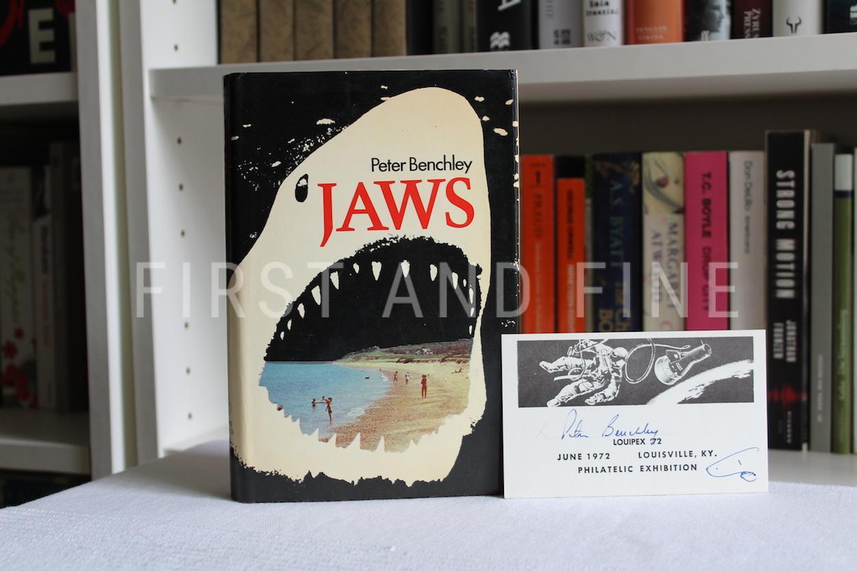 Benchley, Peter (1974) 'Jaws', UK first edition, with hand signed signature and shark sketch