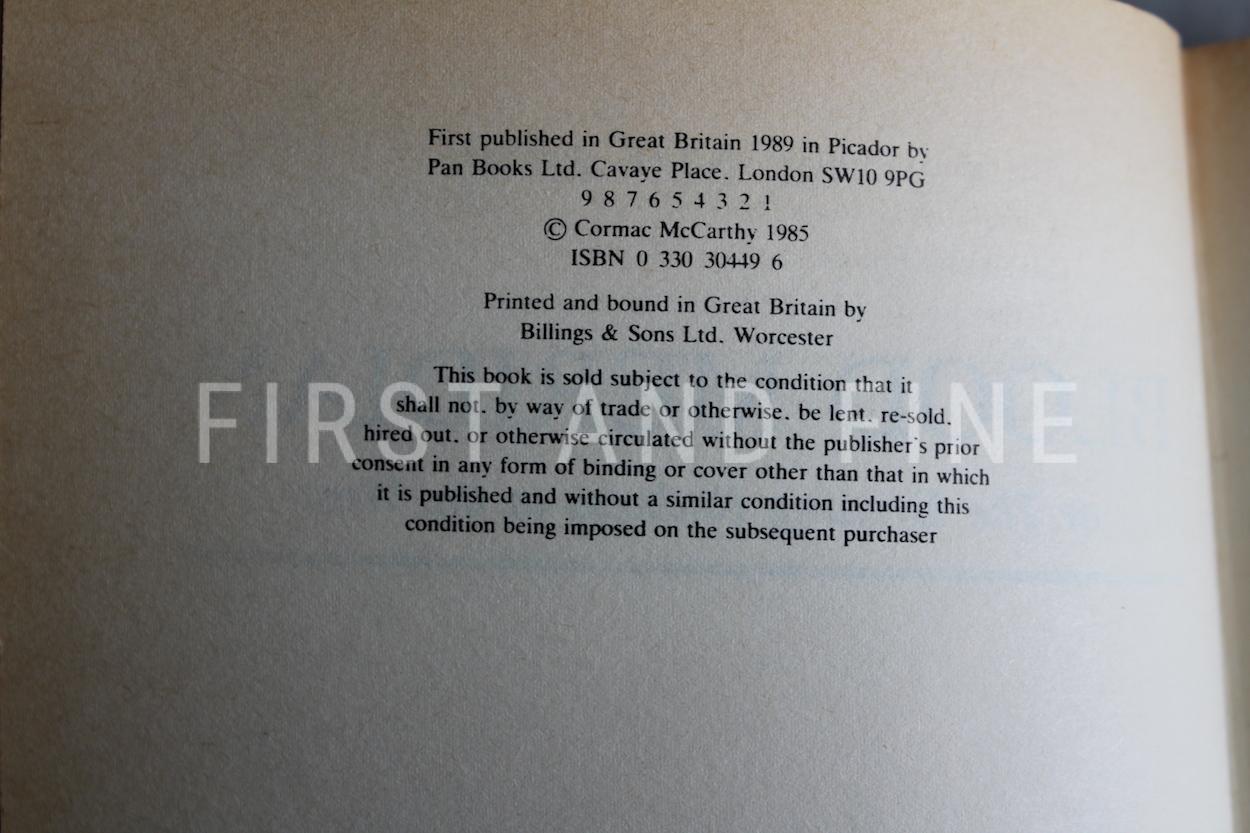 McCarthy (1989) 'Blood Meridian', UK first edition - Image 2