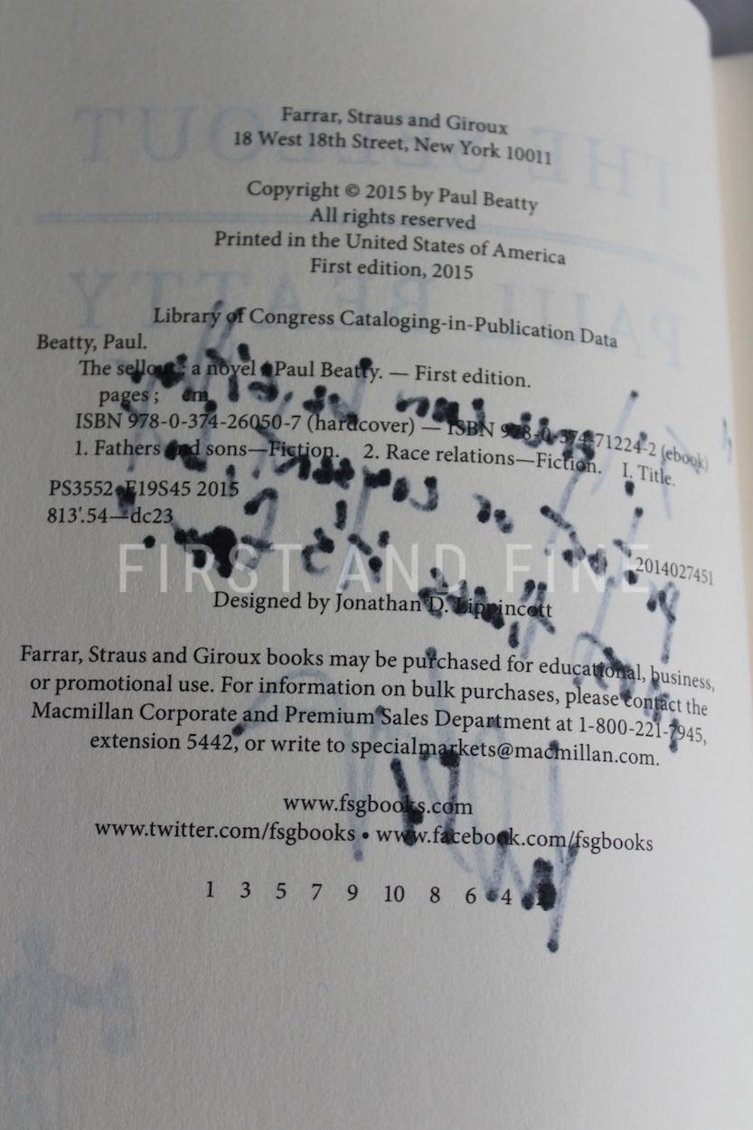 Beatty, Paul (2015) 'The Sellout', US signed first edition - Image 3