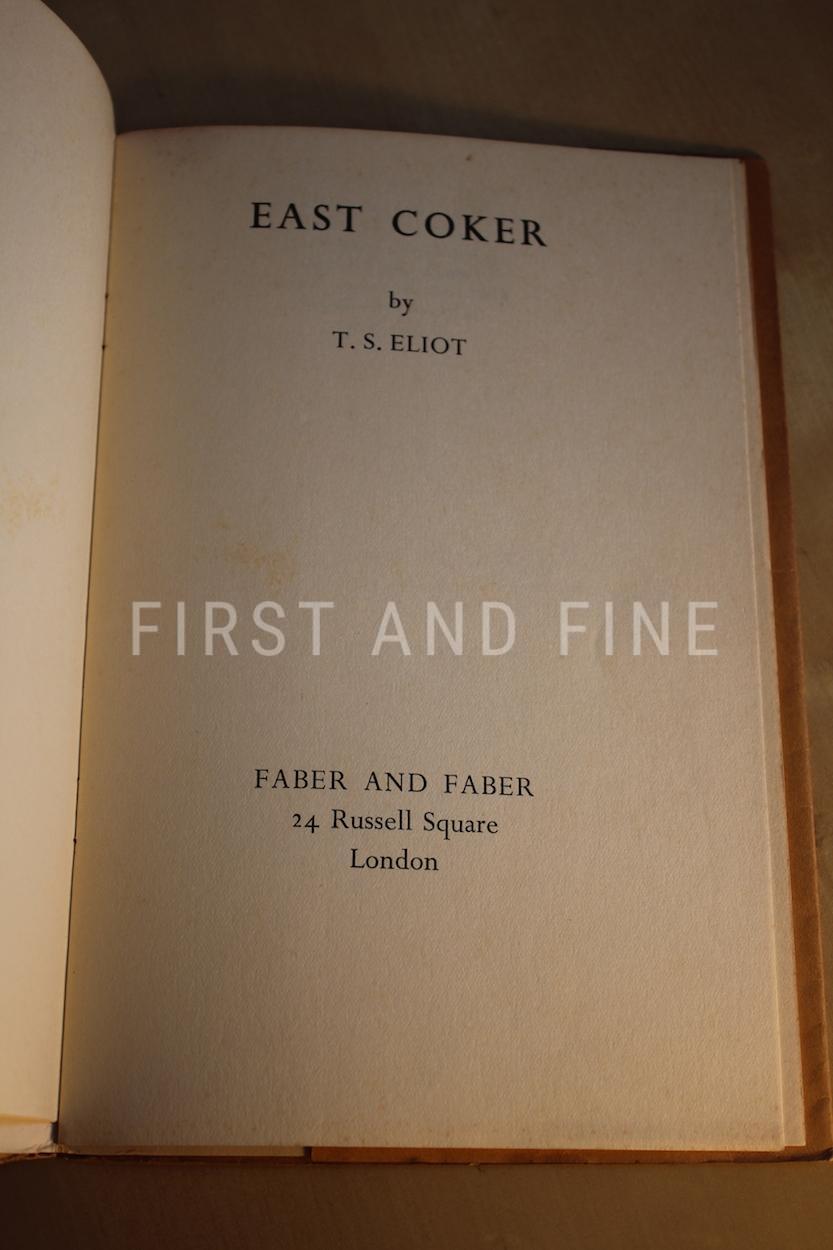 Eliot, T.S. (1940-1942) 'Four Quartets', UK first edition set - Image 12