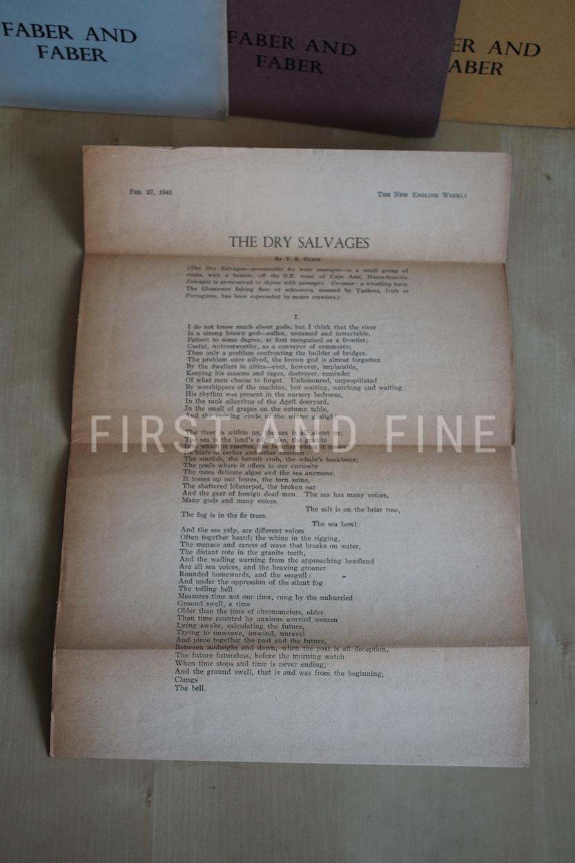 Eliot, T.S. (1940-1942) 'Four Quartets', UK first edition set - Image 15