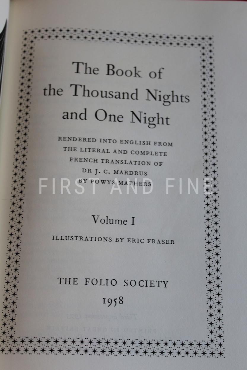 'THE BOOK OF THE THOUSAND NIGHTS AND ONE NIGHT’ AKA ‘ARABIAN NIGHTS’ (1974), FOLIO SOCIETY LIMITED EDITION IN FULL RED LEATHER - Image 11