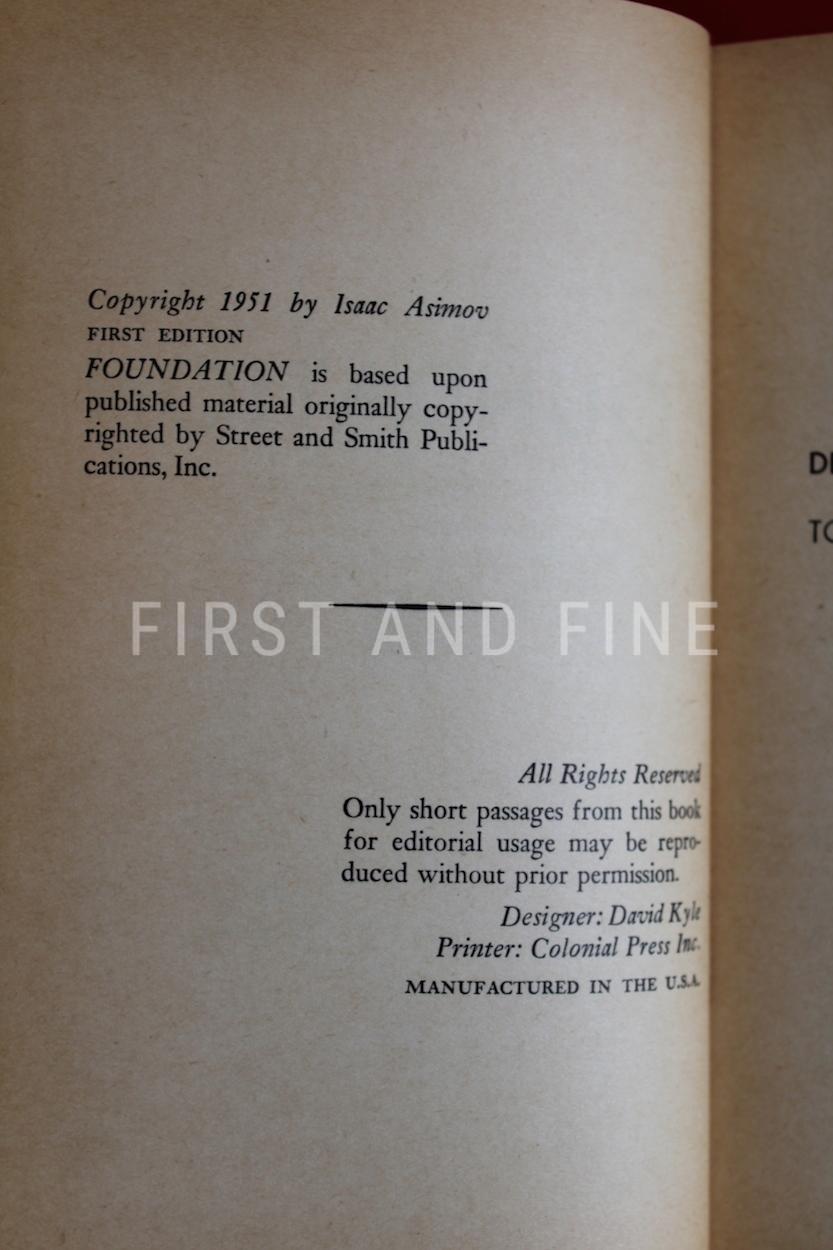 Asimov, Isaac (1951) 'Foundation', US first edition, second state with signature - Image 3