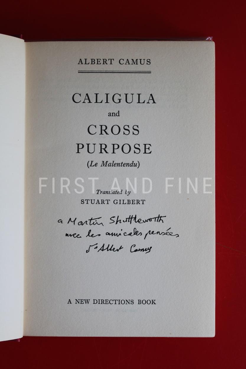 Camus, Albert (1947) 'Two Plays - Caligula and Cross Purpose', signed association copy - Image 2