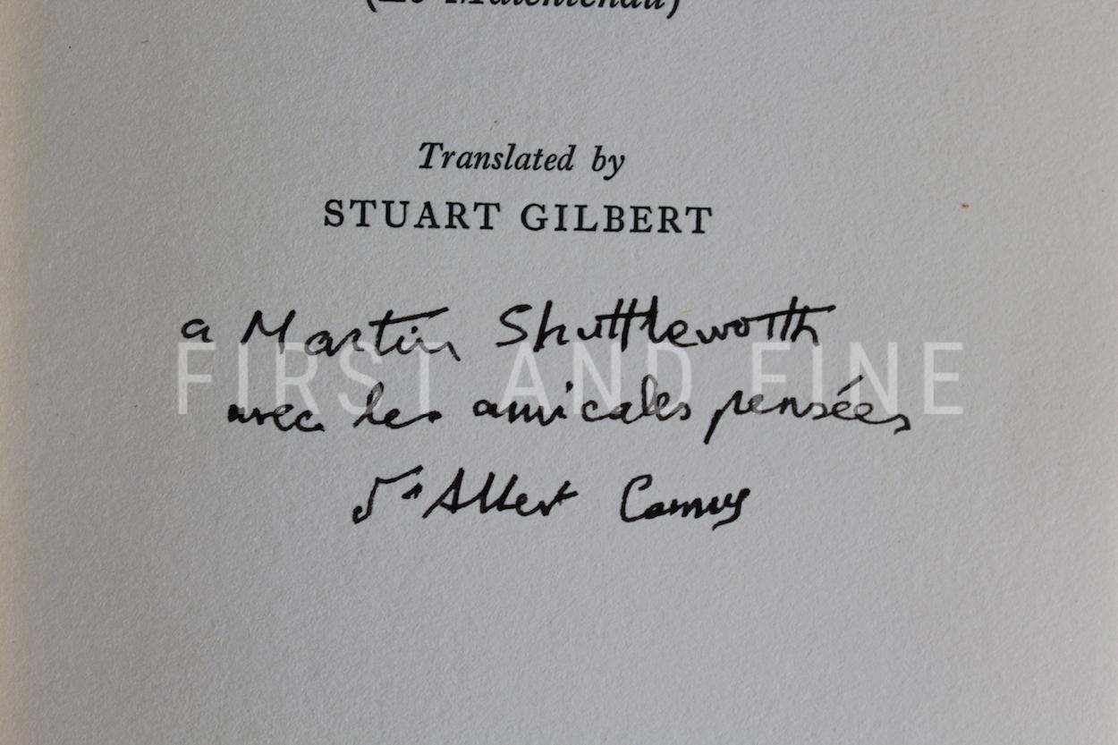 Camus, Albert (1947) 'Two Plays - Caligula and Cross Purpose', signed association copy - Image 3