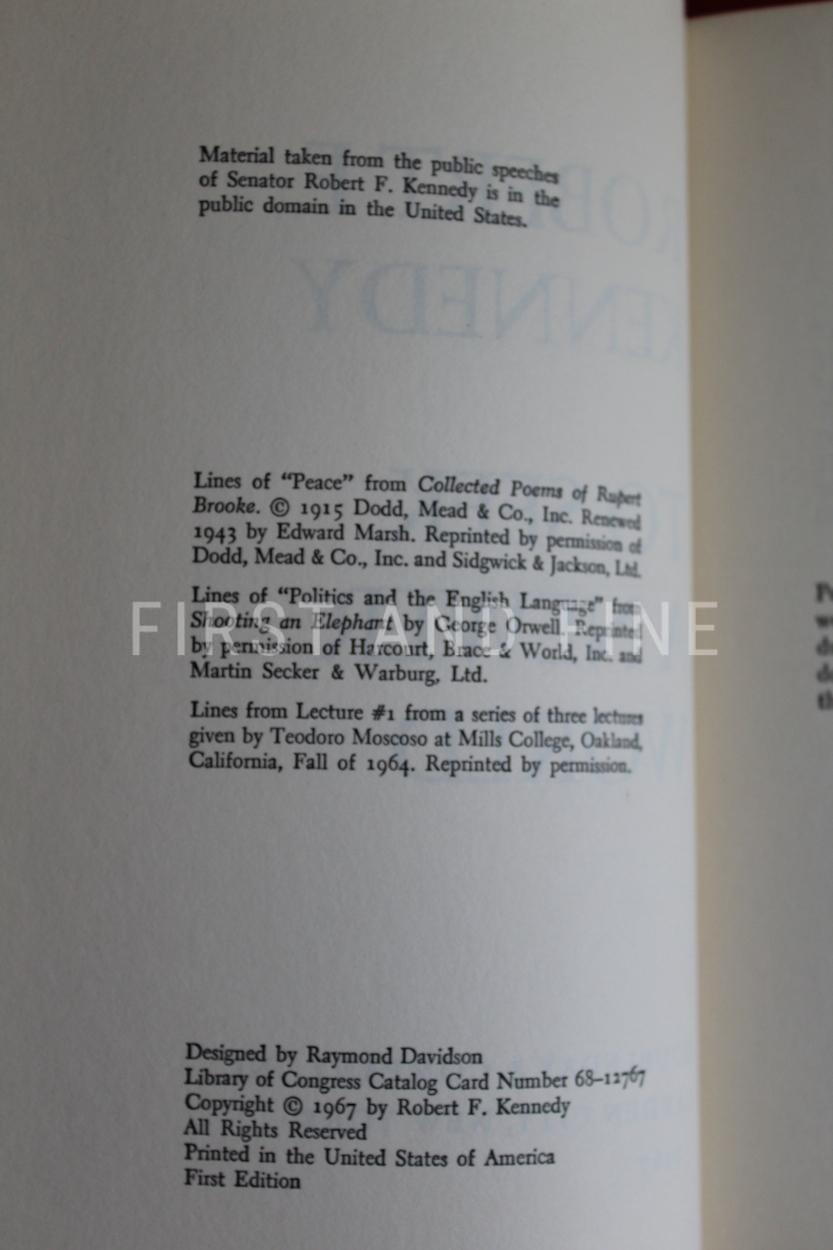 Kennedy, Robert F. (1967) 'To Seek a Newer World', signed first edition - Image 4