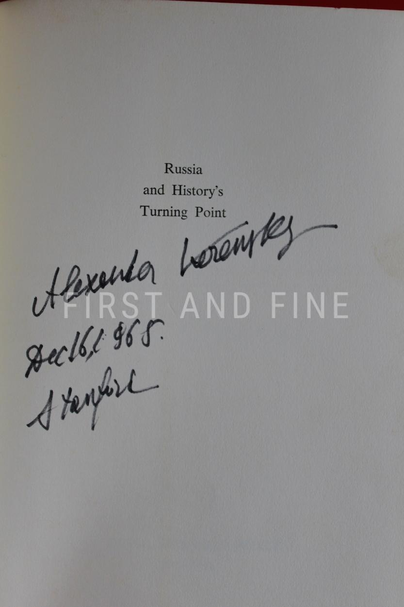 Kerensky, Alexander (1965) 'Russia and History's Turning Point', signed first edition - Image 2