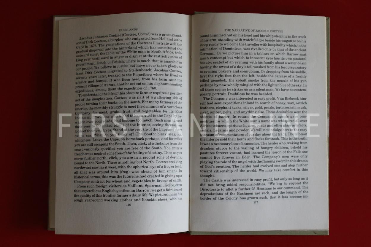 Coetzee, JM (1974) 'Dusklands', signed true first edition association copy - Image 13