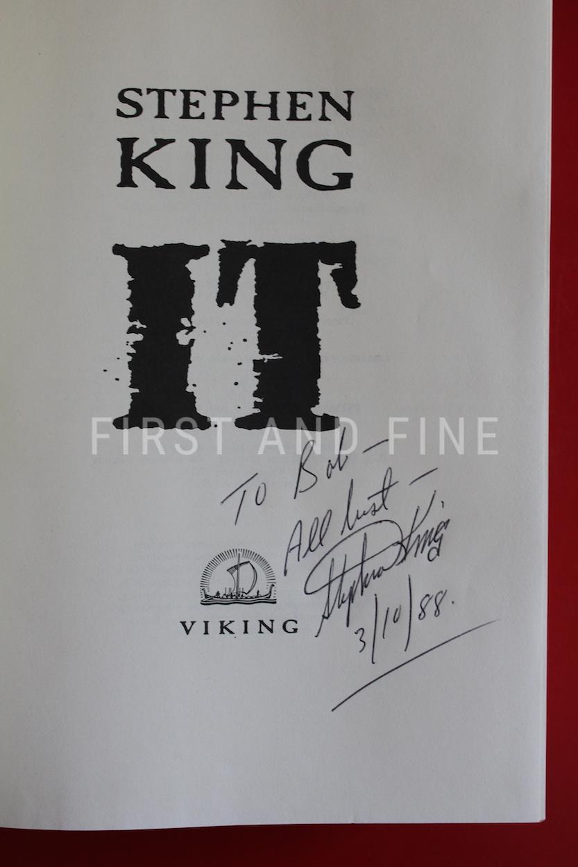 King, Stephen (1986) 'IT', inscribed first edition - Image 2