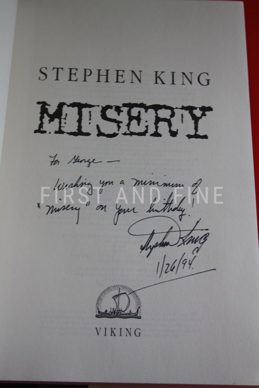 Stephen King (1987) 'Misery', signed first edition - Image 2