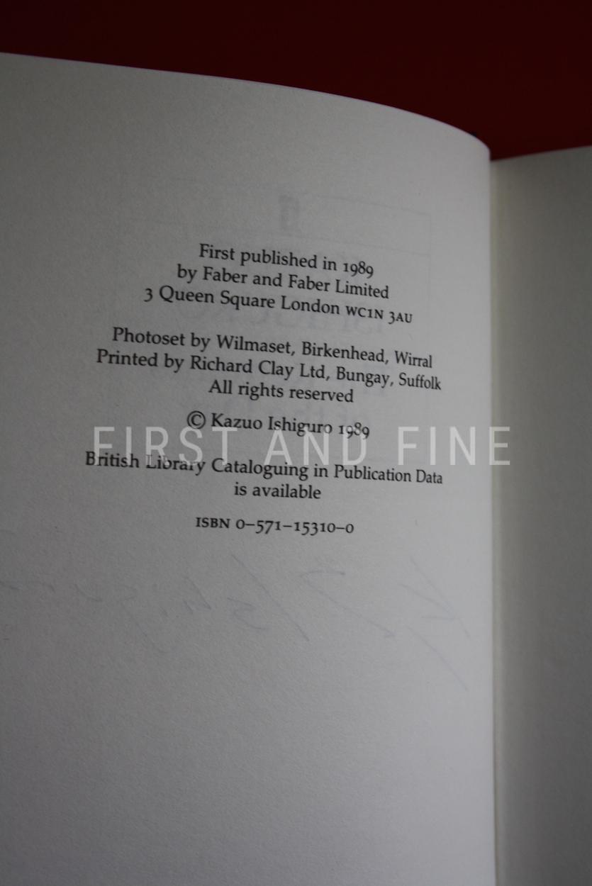 Ishiguro, Kazuo (1989) 'The Remains of the Day', signed first edition - Image 3