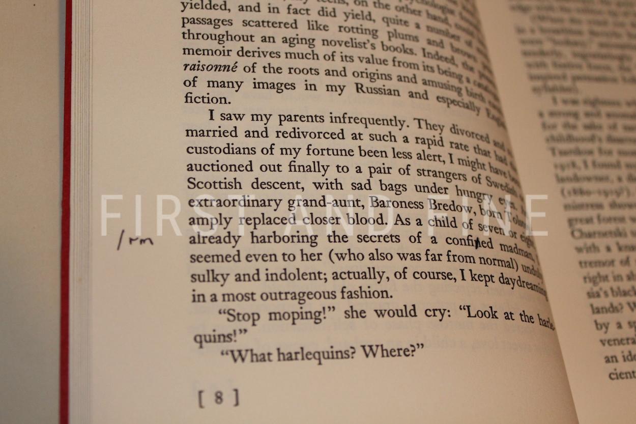 Nabokov, Vladimir (1974) 'Look at the Harlequins!', US first edition signed and annotated by Graham Greene - Image 5