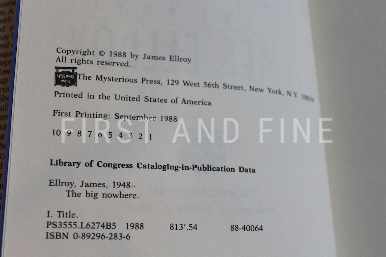 Ellroy, James (1988) 'The Big Nowhere', US first edition signed association copy - Image 3