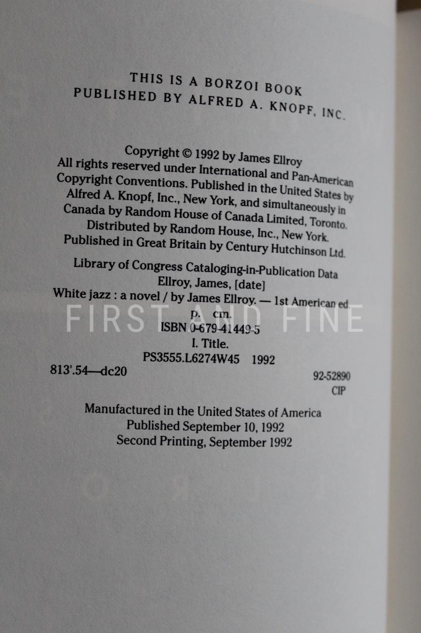 Ellroy, James (1992) 'White Jazz', US second print signed association copy - Image 3