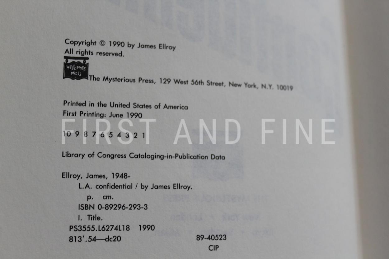 Ellroy, James (1990) 'L.A. Confidential', US first edition signed association copy - Image 4