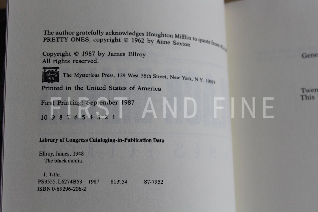 Ellroy, James (1987) 'The Black Dahlia', US first edition signed association copy - Image 3