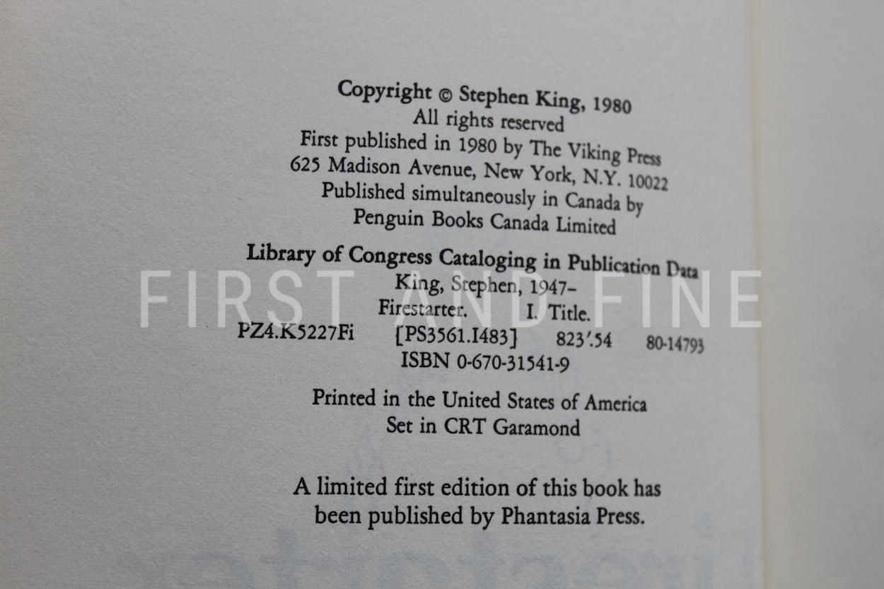 King, Stephen (1980) 'Firestarter', signed first edition - Image 3