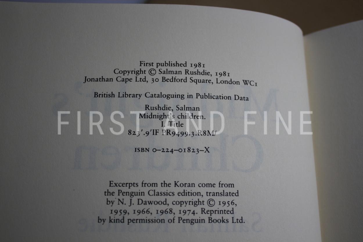 Rushdie, Salman (1981) 'Midnight's Children', UK signed first edition - Image 3