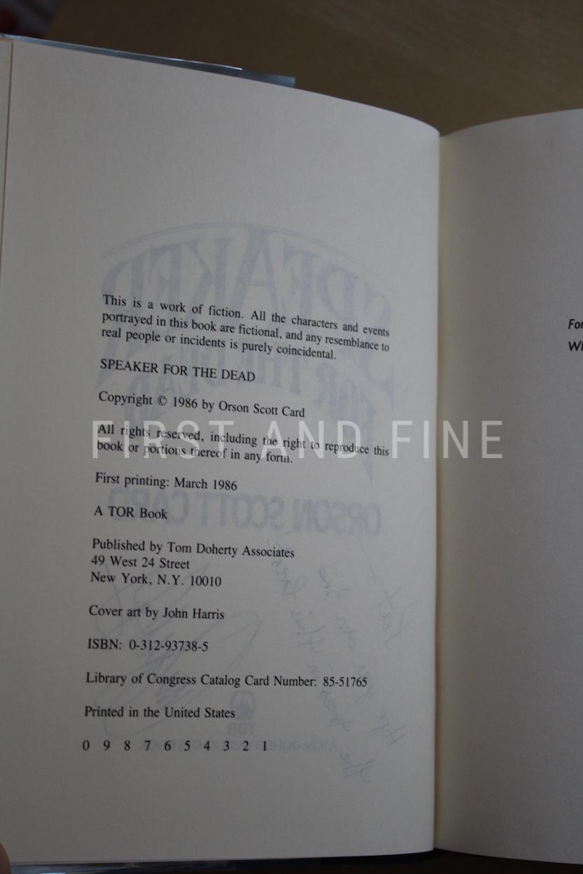 Scott Card, Orson (1985) 'Ender's Game'; 'Speaker for the Dead'; 'Xenocide'; and 'Children of the Mind' signed first edition set - Image 15