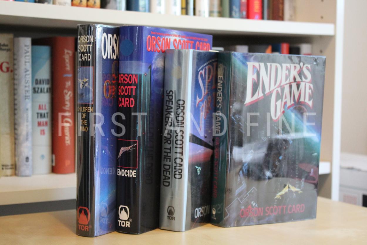 Scott Card, Orson (1985) 'Ender's Game'; 'Speaker for the Dead'; 'Xenocide'; and 'Children of the Mind' signed first edition set