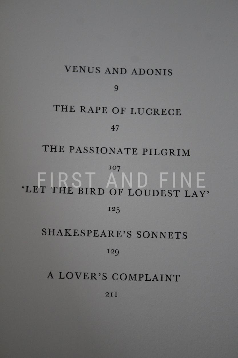 Shakespeare, William (2009) 'Sonnets and Poems', Folio Society letterpress limited edition - Image 13