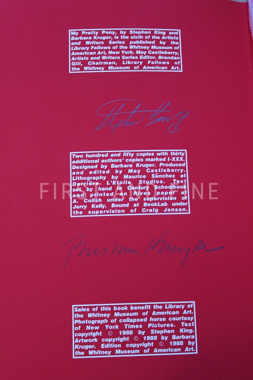 King, Stephen (1989) 'My Pretty Pony', US signed limited edition - Image 2