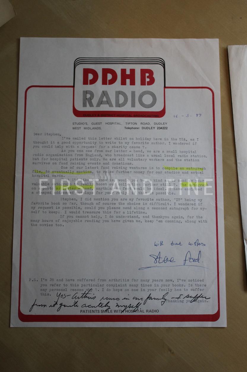 King, Stephen (1974) 'Carrie', US proof copy with signature and letter - Image 2