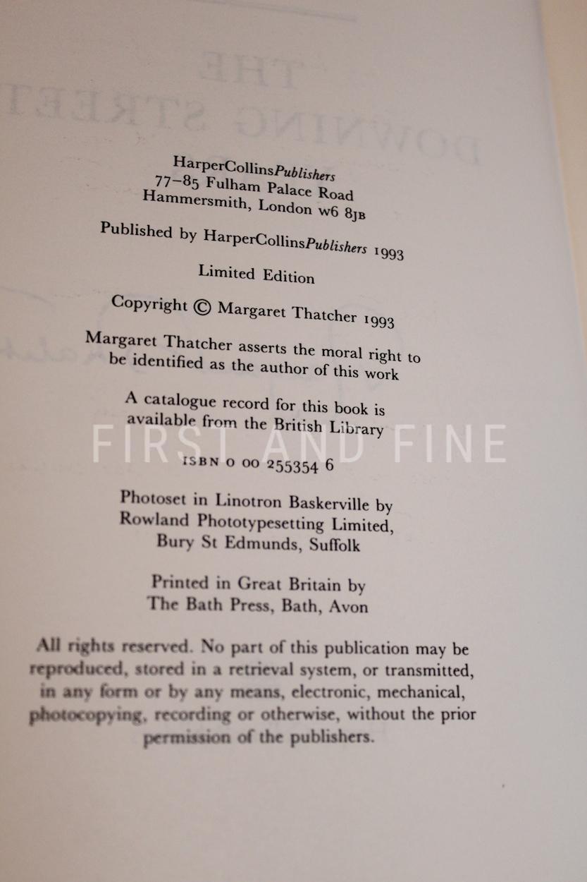 Thatcher, Margaret (1993) 'The Downing Street Years', UK signed limited edition bound in full leather - Image 4