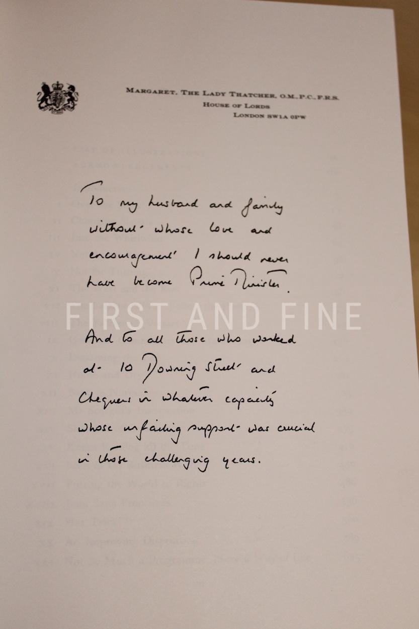 Thatcher, Margaret (1993) 'The Downing Street Years', UK signed limited edition bound in full leather - Image 11