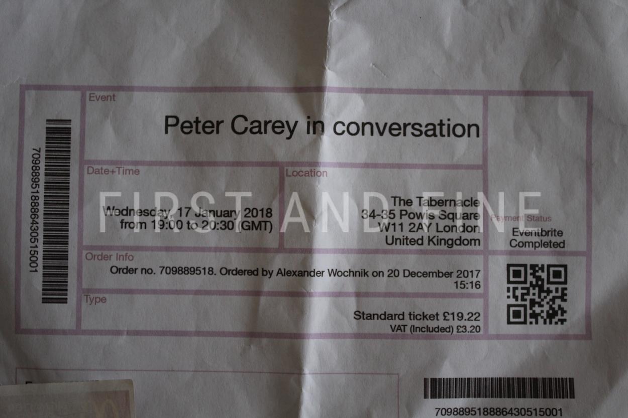 Carey, Peter, (1988) 'Oscar and Lucinda', UK signed first edition - Image 3