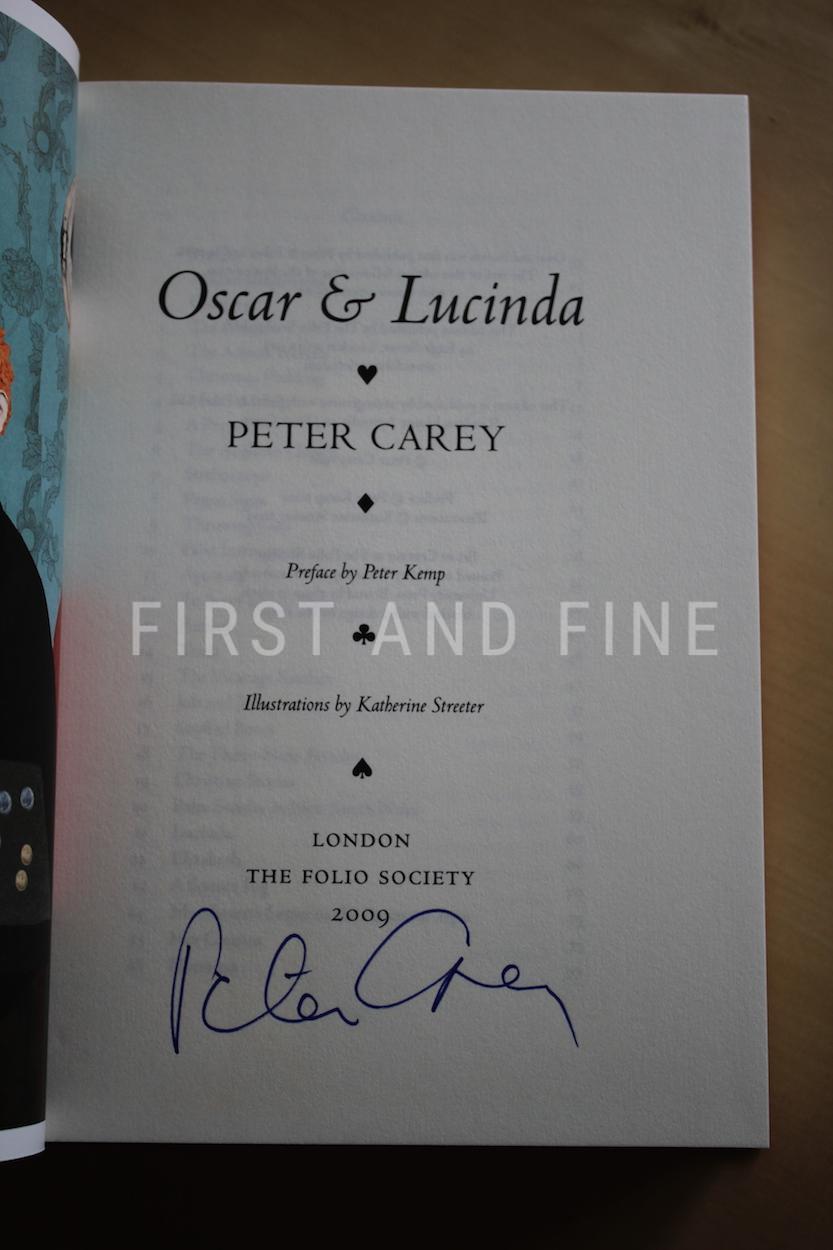 Carey, Peter (2009) 'Oscar and Lucinda', signed Folio Society illustrated edition - Image 2