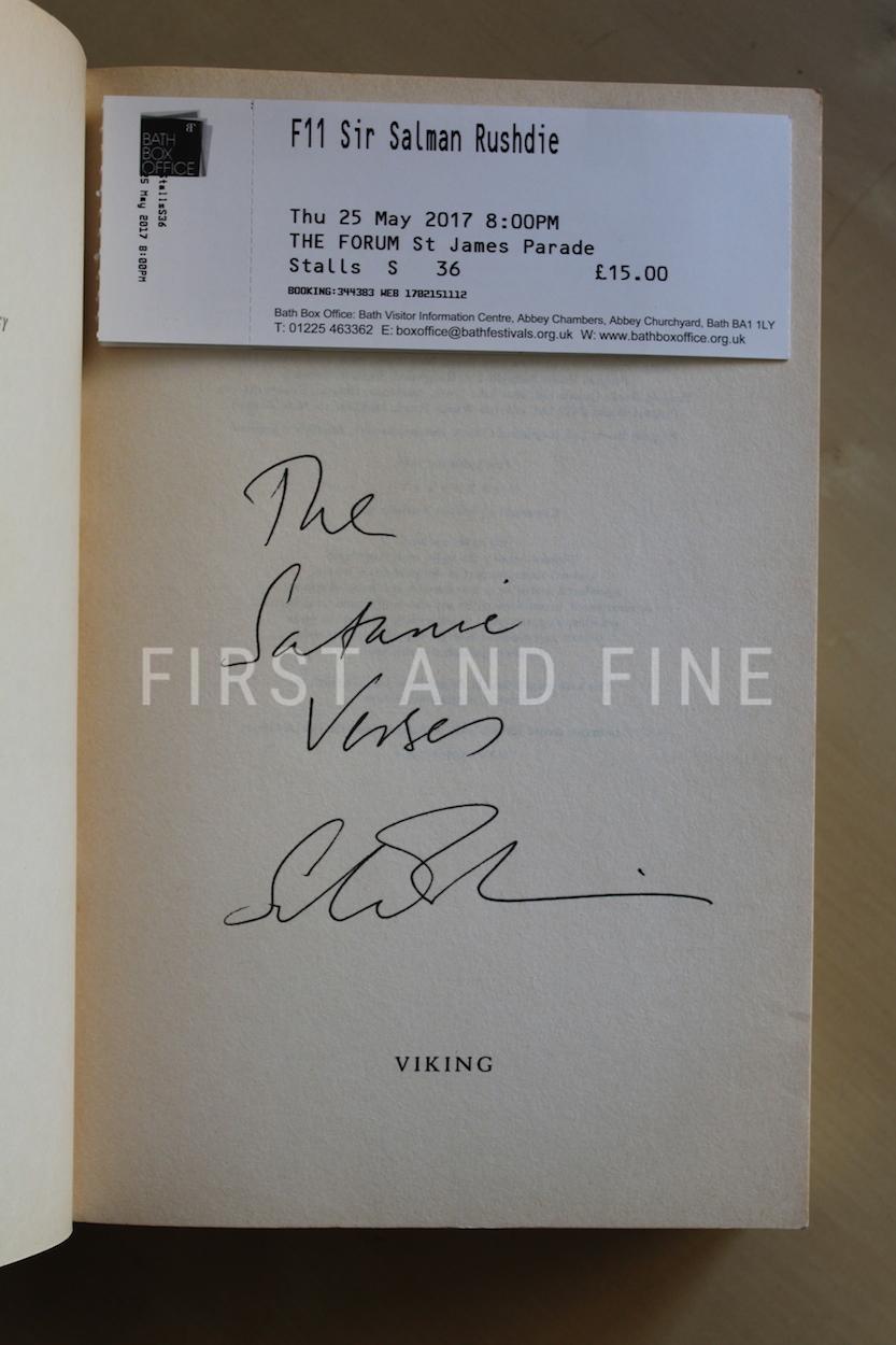 Rushdie, Salman (1988) 'Satanic Verses', UK signed proof with rare proof dust jacket - Image 2
