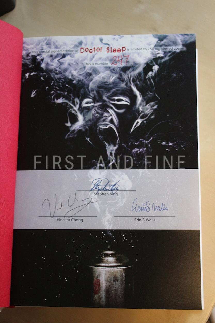 King, Stephen (2013) 'Doctor Sleep', signed limited edition with original artwork (remarque by Vincent Chong) - Image 2