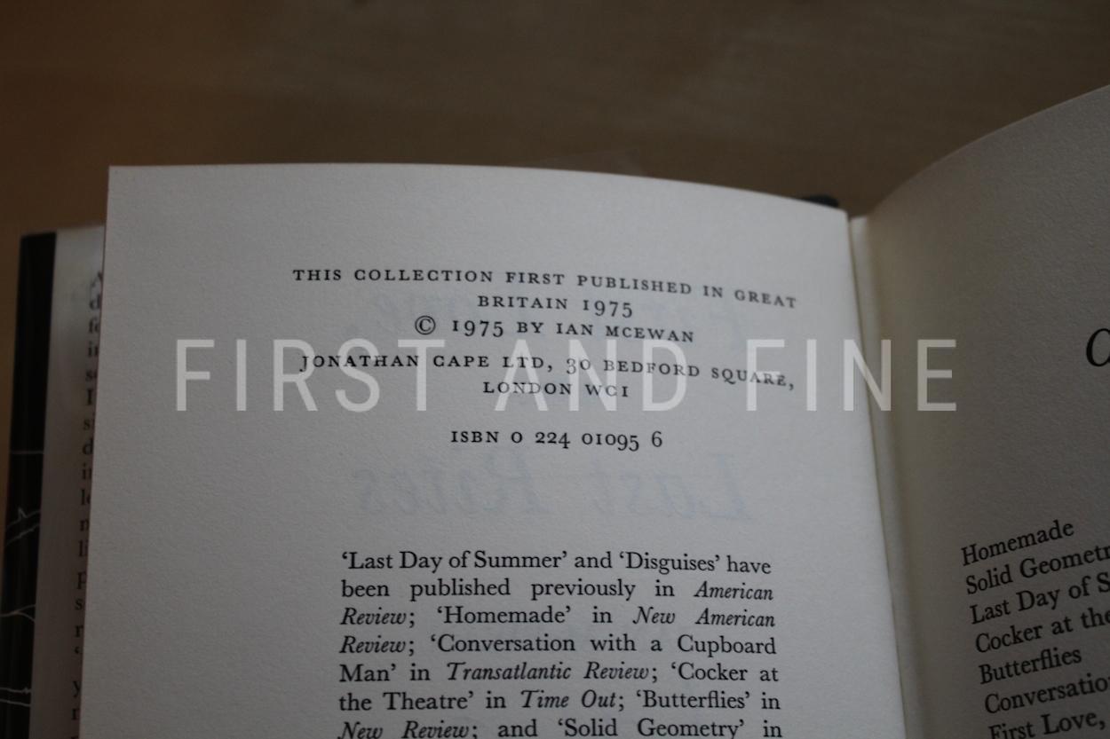 McEwan, Ian (1975) 'First Love, Last Rites', UK signed first edition - Image 3